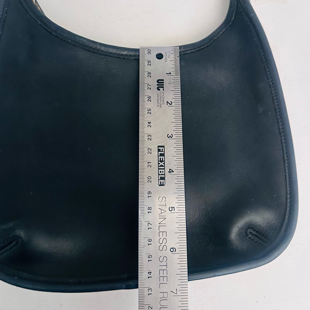 Vintage Coach Ergo Black Leather Shoulder Bag 9020 • 90s Rare- Mini-Made in USA - Picture 10 of 11